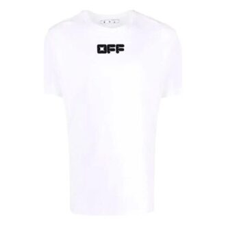 FW21 logo-trykk, kort ermet, løs passform, hvit