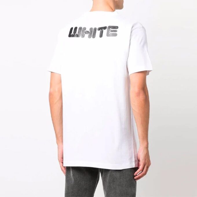 FW21 logo-trykk, kort ermet, løs passform, hvit