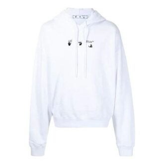 FW21 Logo-trykk, langermet, løs passform, hvit