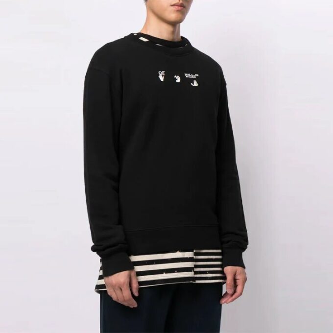 FW21 Logo-trykk, løs passform, svart