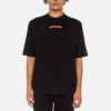 FW21 Logo-trykk, pilemønster, rund hals, kort ermet, standardversjon, svart