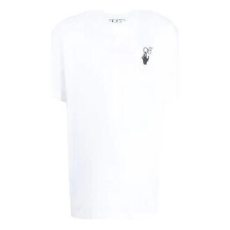 FW21 Logo-trykk Rund hals Kort ermet Løs versjon Hvit