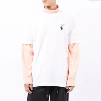 FW21 Logo-trykk Rund hals Kort ermet Løs versjon Hvit