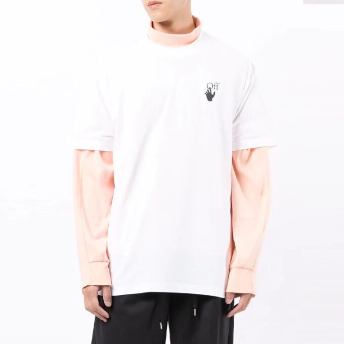 FW21 Logo-trykk Rund hals Kort ermet Løs versjon Hvit