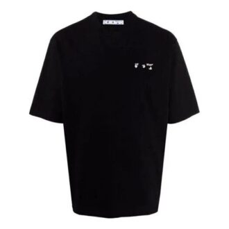 FW21 Logo-trykk Rund hals Kort ermet Vanlig versjon Svart