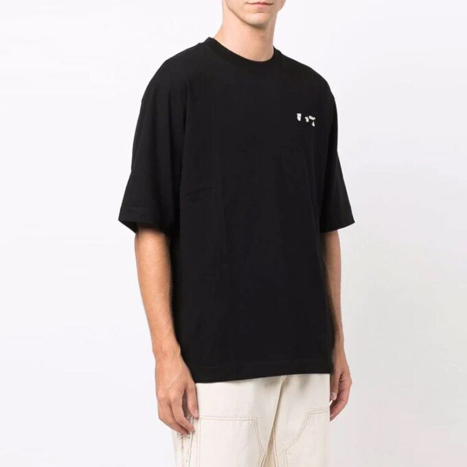 FW21 Logo-trykk Rund hals Kort ermet Vanlig versjon Svart