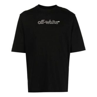 FW21 Logo-trykk Rundhalset genser Kort erme Løs passform Svart