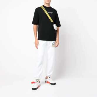 FW21 Logo-trykk Rundhalset genser Kort erme Løs passform Svart