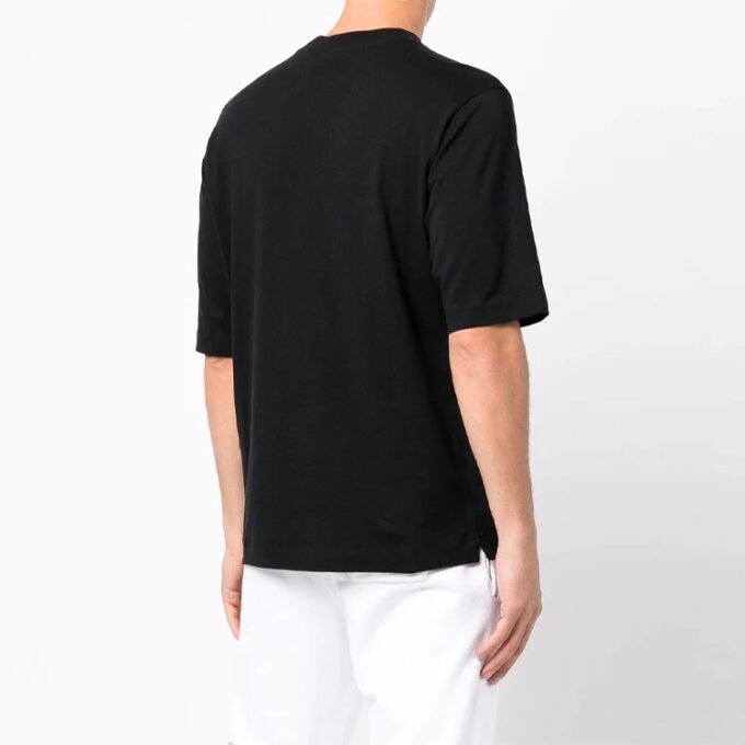FW21 Logo-trykk Rundhalset genser Kort erme Løs passform Svart