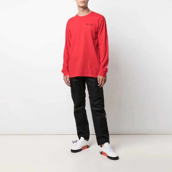 FW21 Logo-trykk Rundhalset genser Langermet Herre Rød