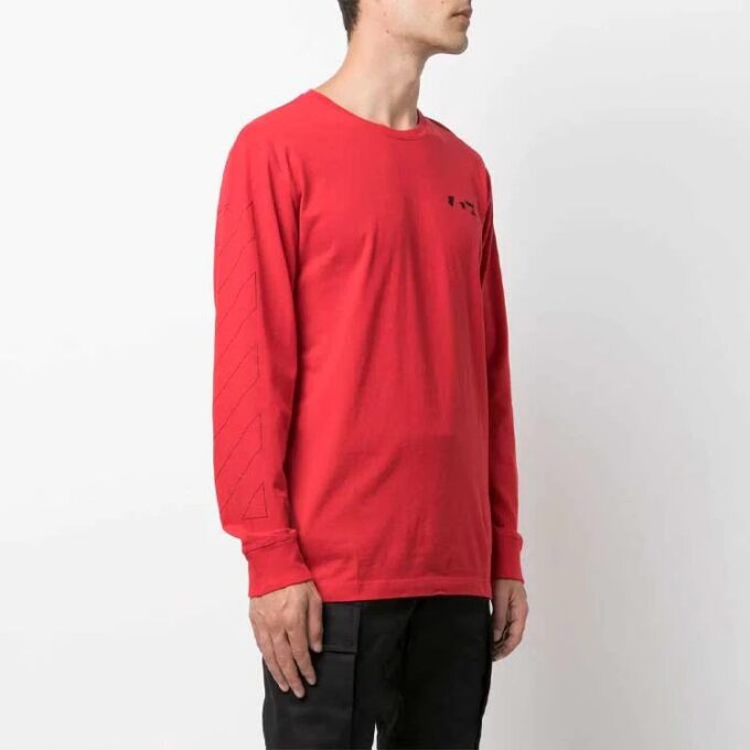 FW21 Logo-trykk Rundhalset genser Langermet Herre Rød