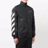 FW21 Logo-trykt vindtett jakke, standardversjon, svart