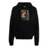 FW21 Mønster Alfabet-trykk Pullover med snøring, svart