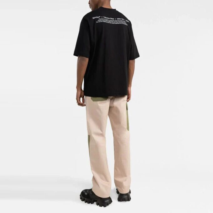 FW21 Mønstertrykk Rund hals Shorts Kort ermet Slim fit-versjon Svart