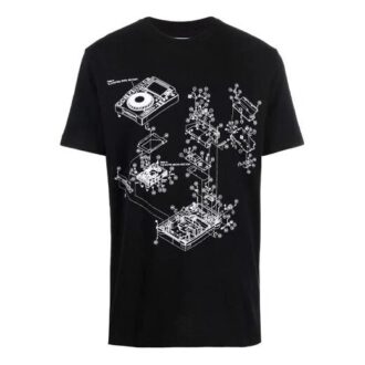 FW21 Mønstertrykk Rund hals Shorts Versjon Svart