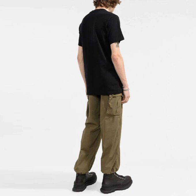 FW21 Morsom logo-trykk Rund hals Shorts Kort ermet Vanlig versjon Svart