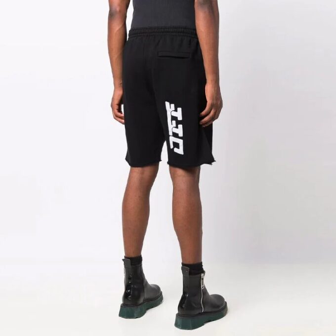 FW21 Retro Logo Sports Shorts Slim Fit-versjon Svart