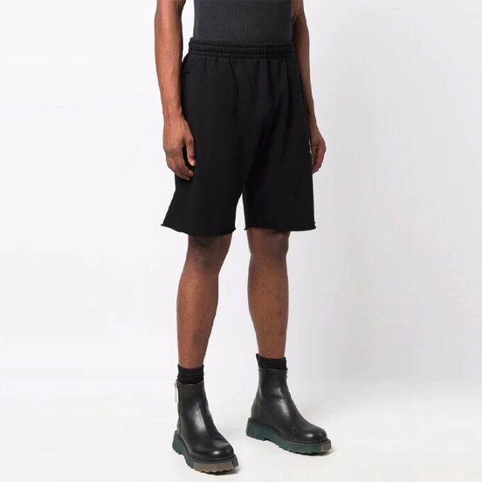 FW21 Retro Logo Sports Shorts Slim Fit-versjon Svart