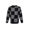 FW21 Rutenett-cardigan med lange ermer og V-hals, standardmodell, svart