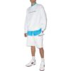 FW21 Sportsshorts med pilemønster, løs passform, hvit