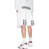 FW21 Sportsshorts med pilemønster, løs passform, hvit