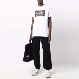 FW21-trykk, kort ermet, standardversjon, hvit