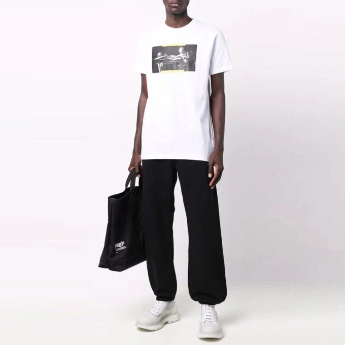 FW21-trykk, kort ermet, standardversjon, hvit