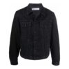 FW21 Uformell Denim-jakke med revers, løs passform, svart