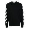 FW22 Arrow Stripe-trykk Rundhalset genser Langermet versjon Svart