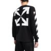 FW22 Arrow Stripe-trykk Rundhalset genser Langermet versjon Svart