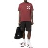 FW22 ensfarget logo-trykk, elastisk linning, Shorts-versjon, svart