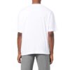 FW22 ensfarget med brodert logo, rund hals, kort ermet, hvit