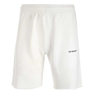 FW22 ensfarget med logotrykk, stor Shorts-versjon, hvit