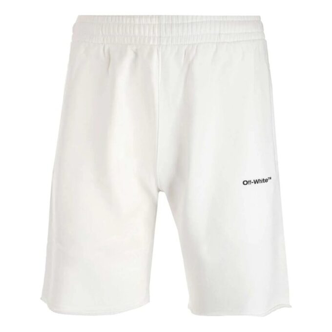 FW22 ensfarget med logotrykk, stor Shorts-versjon, hvit