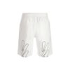 FW22 ensfarget med logotrykk, stor Shorts-versjon, hvit