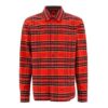 FW22 Rød skjorte med striper og revers og lange ermer
