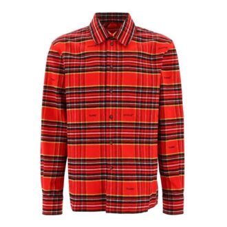 FW22 Rød skjorte med striper og revers og lange ermer