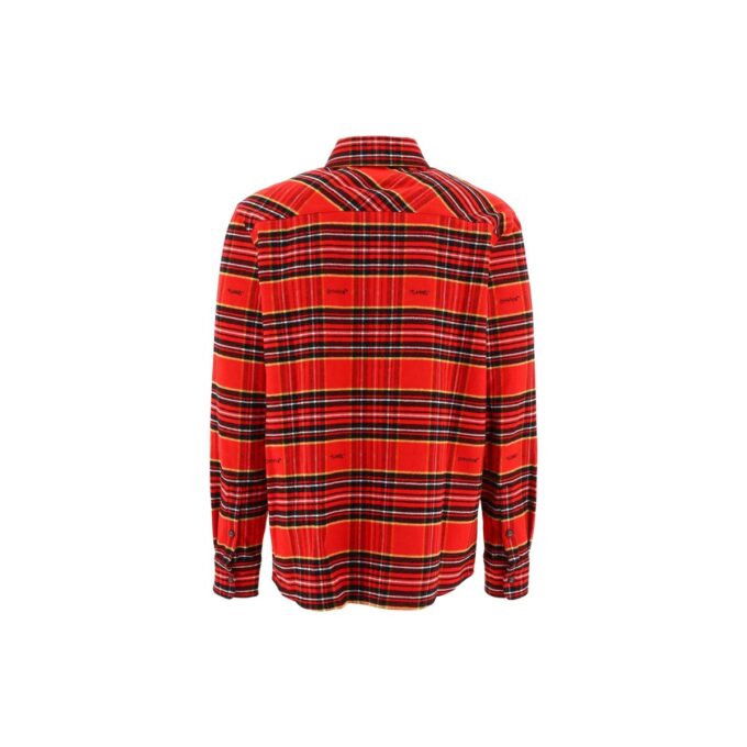 FW22 Rød skjorte med striper og revers og lange ermer