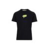 FW22 Rundhalset kortærmet slim fit-versjon med logo på ryggen, svart