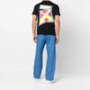 FW22 Rundhalset kortærmet slim fit-versjon med logo på ryggen, svart