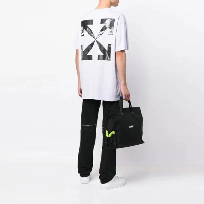 FW22 T-skjorte med kort erme og alfabetlogo-trykk «Lys lilla»