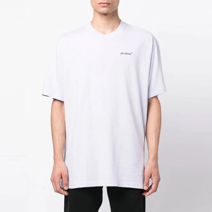 FW22 T-skjorte med kort erme og alfabetlogo-trykk «Lys lilla»