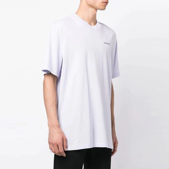 FW22 T-skjorte med kort erme og alfabetlogo-trykk «Lys lilla»