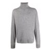 Genser med brodert logo og rullekrage