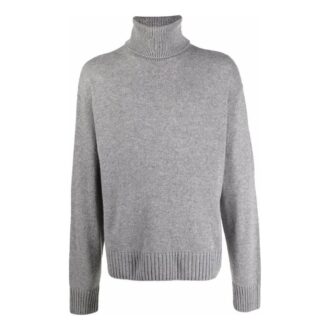 Genser med brodert logo og rullekrage
