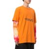 Geometri-pil-logo-trykk Rund hals Shorts Kort erme Oransje
