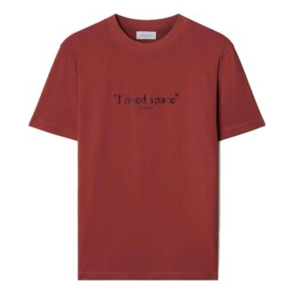 Give Me Space bomulls-T-skjorte «Mørk mursteinsrød nyanse»
