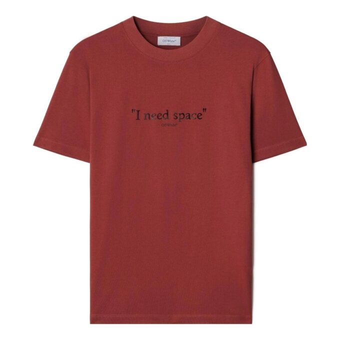 Give Me Space bomulls-T-skjorte «Mørk mursteinsrød nyanse»