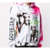 Goretex-jakke med hette og graffititrykk for menn, flerfarget