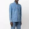 Gradient Denim Langermet Skjorte Blå